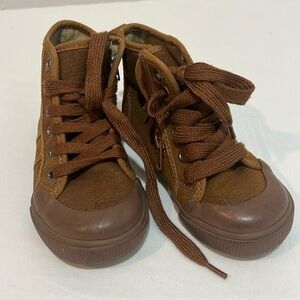 Gap faux leather worker boot brown- size 8